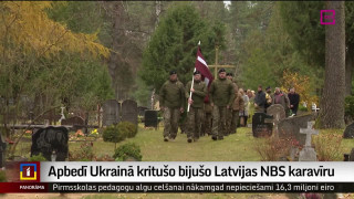 Apbedī Ukrainā kritušo bijušo Latvijas NBS karavīru