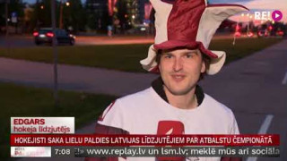 Hokejisti saka lielu paldies Latvijas līdzjutējiem par atbalstu čempionātā