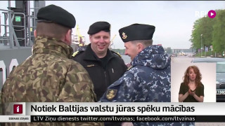 Notiek Baltijas valstu jūras spēku mācības