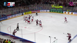 Pasaules hokeja čempionāta spēle Čehija - Latvija. 3 : 2