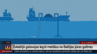Zviedrijā gatavojas iegūt metālus no Baltijas jūras gultnes
