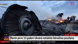 Piemin pirms 10 gadiem Ukrainā notriektās lidmašīnas pasažierus