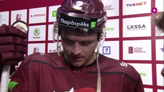 Pārbaudes spēle hokejā Latvija-Kazahstāna. Intervija ar Kārli Čuksti