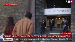 Durvis ver Covid-19 dēļ slēgtie Romas un Vatikāna muzeji