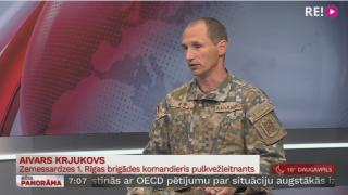 Intervija ar Aivaru Krjukovu par zemessardzes militārajām mācībām "Zobens 2019"