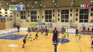 Latvijas volejbola čempionāta 1.finālspēle. "Jēkabpils Lūši" gūst uzvaras punktu