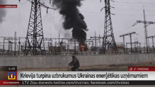 Krievija turpina uzbrukumus Ukrainas enerģētikas uzņēmumiem