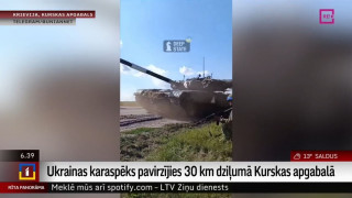 Ukrainas karaspēks pavirzījies 30 km dziļumā Kurskas apgabalā