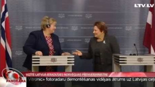 Vizītē Latvijā ieradusies Norvēģijas premjerministre