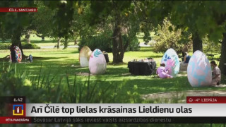 Čīlē top lielas, krāsainas Lieldienu olas