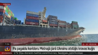 Pa pagaidu koridoru Melnajā jūrā Ukrainu atstājis kravas kuģis