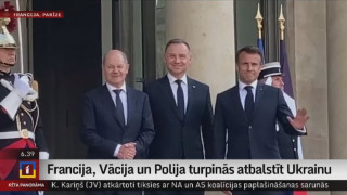 Francija, Vācija un Polija turpinās atbalstīt Ukrainu