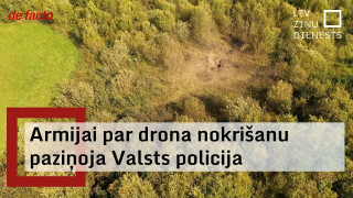 Armijai par drona nokrišanu paziņoja Valsts policija