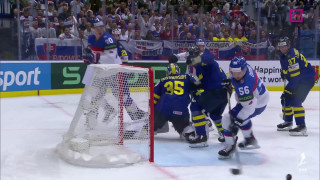 Pasaules hokeja čempionāta spēle Zviedrija - Slovākija 2:0