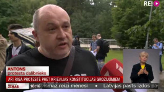 Arī Rīgā protestē pret Krievijas konstitūcijas grozījumiem