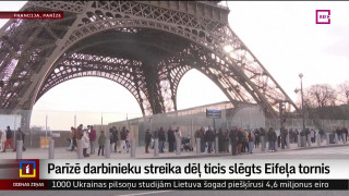 Parīzē darbinieku streika dēļ bija slēgts Eifeļa tornis