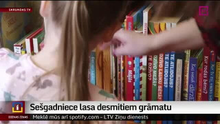 Sešgadniece lasa desmitiem grāmatu