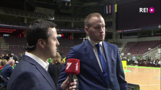 Latvijas-Igaunijas basketbola līgas pusfināls «VEF Rīga» - BK «Ogre». Intervija ar Artūru Bērziņu