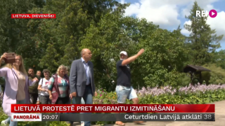 Lietuvā protestē pret migrantu izmitināšanu