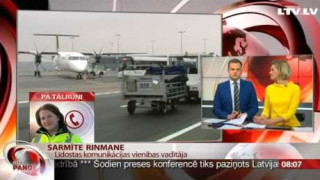 Ārkārtas situācija lidostā "Rīga". Telefonintervija ar lidostas pārstāvi Sarmīti Rinmani