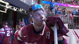 Pasaules hokeja čempionāta spēle Latvija - Kanāda. Intervija ar Rodrigo Ābolu