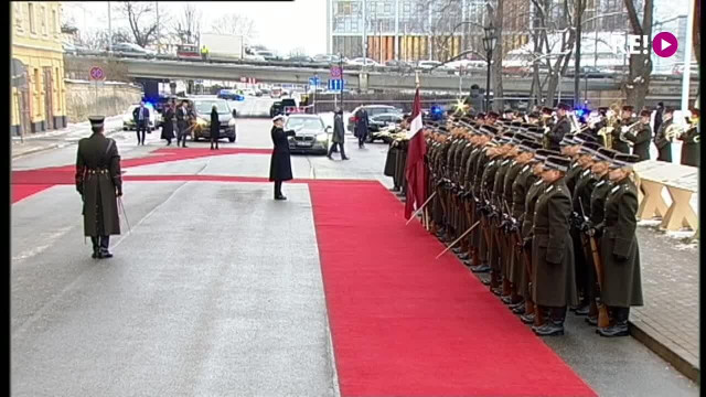 Rumānijas prezidenta Klausa Vernera Johannisa oficiālā sagaidīšanas ceremonija pie Rīgas pils