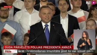 Duda pārvēlēts Polijas prezidenta amatā