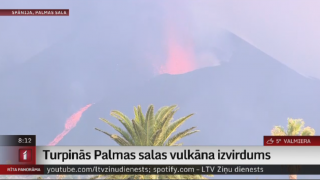 Turpinās Palmas salas vulkāna izvirdums