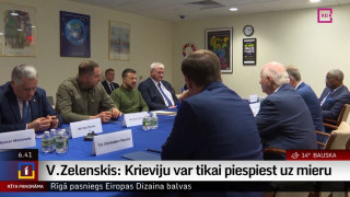 Zelenskis: Krieviju var tikai piespiest uz mieru