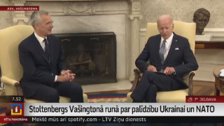 Stoltenbergs Vašingtonā runā par palīdzību Ukrainai un NATO