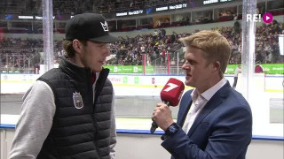 Pārbaudes spēle hokejā Latvija-Kazahstāna. Intervija ar Elvi Merzļikinu