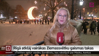 Rīgā atklāj vairākas Ziemassvētku gaismas takas