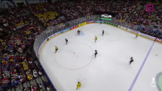 Pasaules hokeja čempionāta spēle Zviedrija - Kanāda 2:2