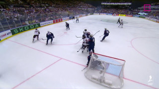 Pasaules hokeja čempionāta spēle Latvija - ASV 3:4