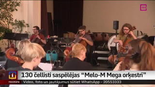130 čellisti saspēlējas "Melo-M" Mega orķestrī