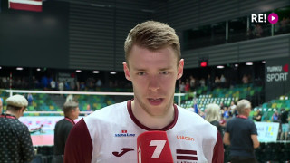 Eiropas čempionāta kvalifikācijas spēle Somija-Latvija. Intervija ar Vladislavu Blumbergu