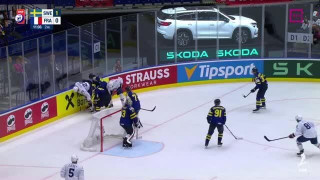 Pasaules hokeja čempionāta spēle Zviedrija - Francija 1:1
