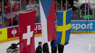 Pasaules hokeja čempionāta spēle Šveice - Čehija. Skan Čehijas himna