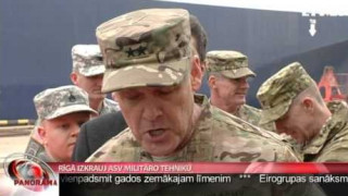 Rīgā izkrauj ASV militāro tehniku