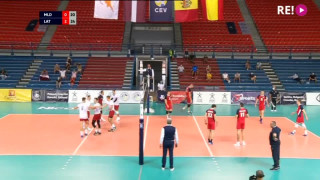 EČ kvalifikācija volejbolā. Latvija - Moldova. 3.seta 25.punkts