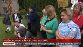 Svētceļnieki sāk ceļu uz Aglonu