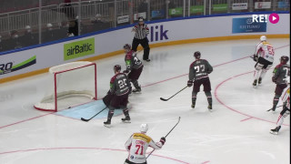 Pārbaudes spēle hokejā. Latvija-Šveice. Spēles momenti
