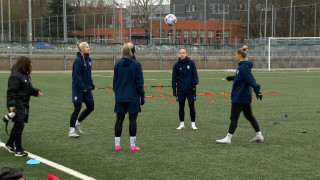 Latvijas sieviešu futbola izlase aizvada treniņus pirms spēles Nāciju līgā pret slovākietēm