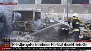 Krievijas gaisa triecienos Harkivā daudzi cietušie