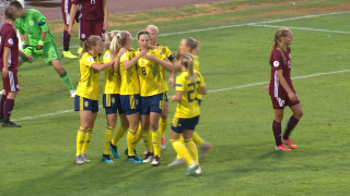 Eiropas čempionāta kvalifikācijas spēle sieviešu izlasēm Latvija - Zviedrija