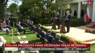 Polijas prezidents pirms vēlēšanām tiekas ar Trampu