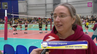 Latvijas kausa volejbolā sievietēm finālspēle RSU/MSĢ -RVS/LU. Intervija ar Ingunu Minusu pirms spēles