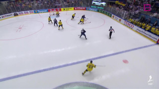 Pasaules hokeja čempionāta spēle. Zviedrija - ASV 3:2