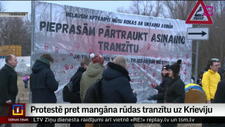Protestē pret mangāna rūdas tranzītu uz Krieviju