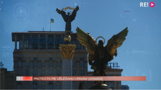 Demokrātisks protests pie vēlēšanu urnām Ukrainā